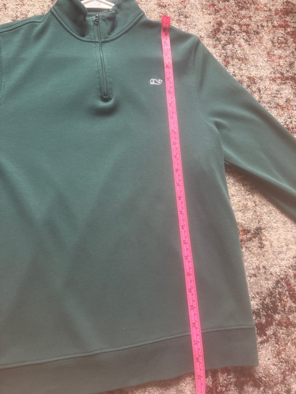 Vineyard Vines Boy's XL Forest Green Quarter-Zip Sweater - Picture 3 of 5